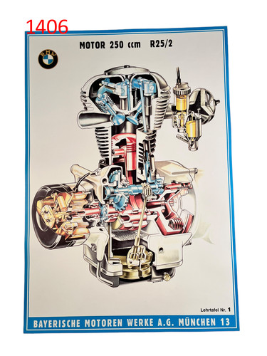 Poster plakat bmw r25 motor - plakat,