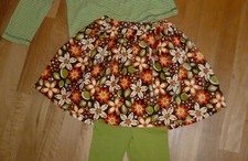 Toff Togs farbenfroher Blüten Samt Dreh Rock Gr 110 ( 104 116 )