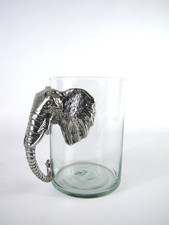 Großes Glas mit Metallmontur