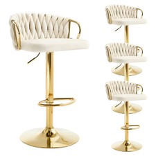 1/2/4x Barhocker höhenverstellbar Barstuhl 360° drehbar Küchenhocker aus Samt