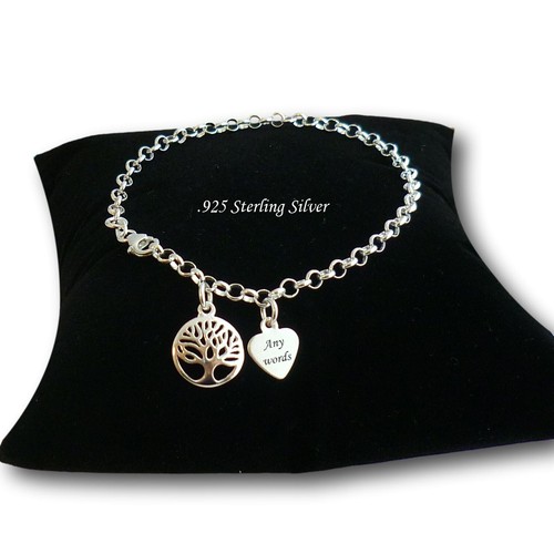 Sterling silber charm armband - silber,