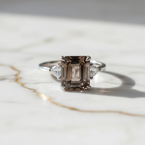 Rauchquarz edelstein ring - edelstein, in