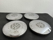 Original Volkswagen VW 4x Chrom Metall Radkappe Mittelkappe 155mm Golf 1 2 etc.