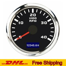 52mm Tachometer Messgerät LCD Tacho Stunden Meter 0-4000RPM Für Auto Boot LKW