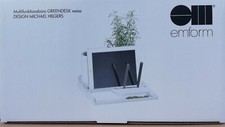 emform Multifunktions-Büro weiß mit iPad-Stand & Pflanzgefäß Stifte-Sortierung