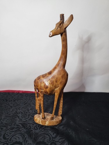 Holzfigur giraffe handarbeit - holzfigur,