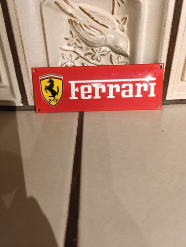 Ferrari emaille schild - ferrari,