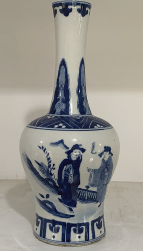 Chinesische blau weiße vase - blau-weiße,