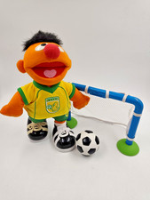 Ernie Sesamstraße Fußball Plüschfigur ca. 25cm inkl. Tor & Ball ⚽️?Sehr gut?