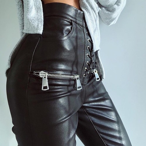 Damen kunstleder hose - damen,