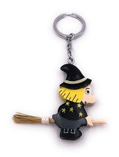 Hexe auf Besen Sweet Holz Edel