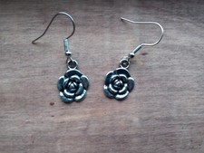 Ohrringe Rosen silber