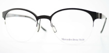 MERCEDES-BENZ STYLE Germany Brille M 2055 51-19 Flexi Steel Half-Rim Black Gray