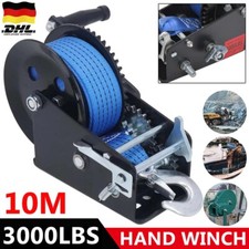 Profi Seilwinde Handwinde mit Gurtband 10 Meter 1360kg für PKW-Anhänger Trailer