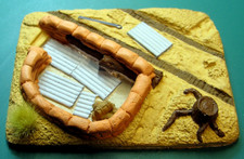1:72 für Diorama: Mortar Emplacement, Granatwerferstellung, unbemalt,   ++NEU++