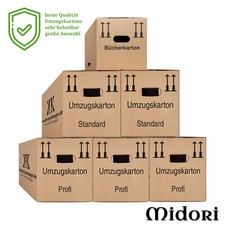 Umzugskartons Profi 2 wellig Umzugskartons Basic 1 wellig Bücherkartons Midori-E