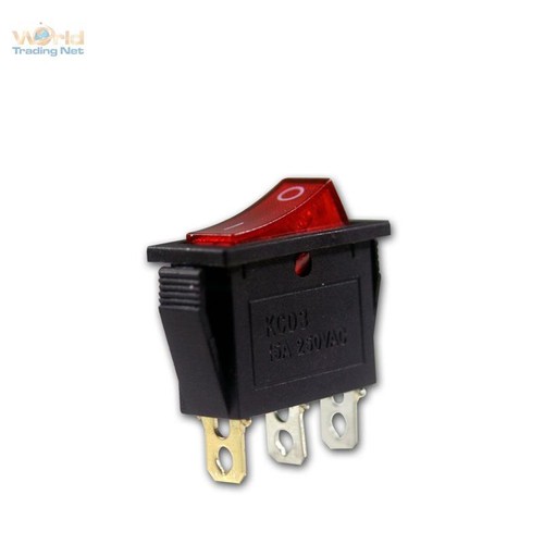 Wippschalter1 polig rote - 10,