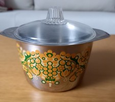 Margarinedose Edelstahl mit Kunststoffdeckel 60er 70er