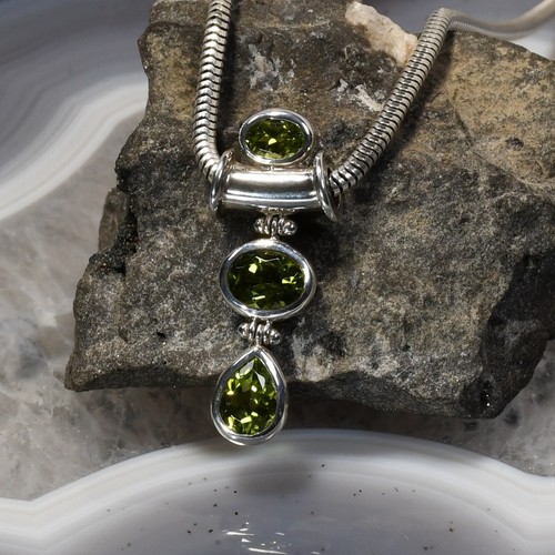 Peridot anhänger 925er - peridot,