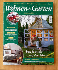 Wohnen & Garten November 2025  Zeitschrift   .…Vorfreude auf den Advent ….