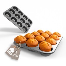 2er Set Muffin Backform antihaftbeschichtet Muffinform Muffinblech