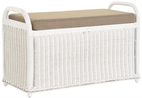 Rattan sitzbank sitzhocker mit - rattan,