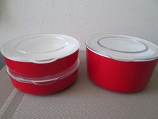 3x IKEA Lyust  Dose mit Deckel Vorratsdose Vorratsbehälter Aufbewahrung rot RAR