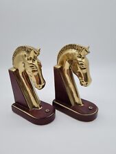 Etienne AignerBuchstützen Pferd *hochwertige Verarbeitung* Gold Leder - Selten