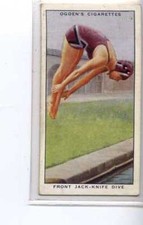 (Je2055) OGDENS, SCHWIMMEN, TAUCHEN & LEBENSRETTEN, FRONT JACK-KNIFE DIVE, 1931, #47