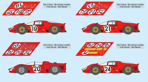 Decals ferrari 330 mans - p4,