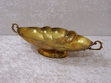 Messing Hammerschlag Art Deco Design Schale - Vintage - Handgefertigt - 31,5 cm