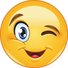 Aufkleber Zwinker Smiley Smily Autoaufkleber Sticker Konturschnitt