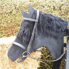 L-Sport Trensenzaum aus Leder mit Gebiss für Holzpferd Luxus