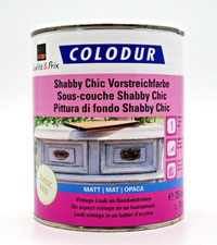 Colodur Shabby Chic Vorstreichfarbe Classic White Matt Holzfarbe Vintage - 0,75L