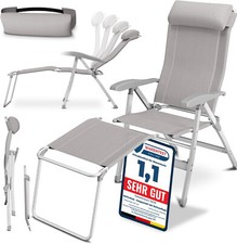 B-Ware Campingstuhl faltbar mit abnehmbarer Beinauflage Klappstuhl Gartenstuhl