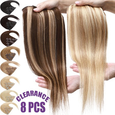 8 Tressen Clip In / On Remy