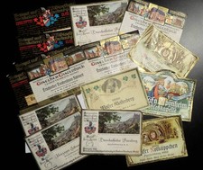 15 alte Wein-Etiketten ab