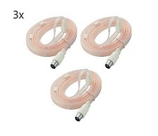 3x 1,75 m Radio Wurfantenne mit Koax-Kupplung UKW/FM Radio Zimmerantenne 68850