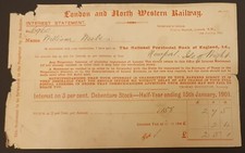 Historische Aktie, London and North Western Railway, 1901, Eisenbahn 