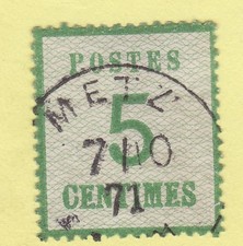 ++ AD Elsaß-Lothringen MiNr 4 , Stempel METZ , ideal , TADELLOS ++