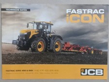 JCB FASTRAC iCON 4000 4220 4190 & 8000 8290 8330 Traktoren Prospekt Schlepper