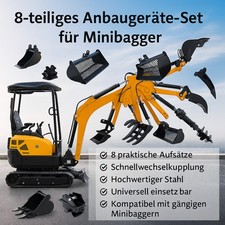 Minibagger-Anbaugeräte mit
