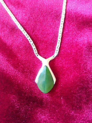 Neu jade collier - collier, silber