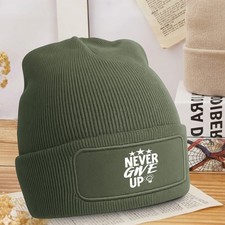 Never Give Up Beanie Coaching