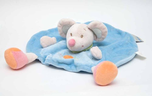 Nattou maus blau - blau, rund