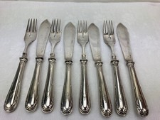 8-teilig altes Fischbesteck