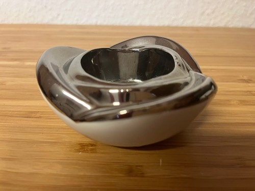 Teelichthalter silber weiß - |, silber/weiß