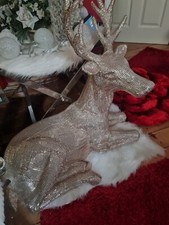 hirsch figur groß Glizer Gold 80 Cm