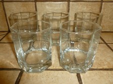 Luminarc Octime achteckig 5 Whiskygläser Saftgläser Wassergläser 80er Jahre