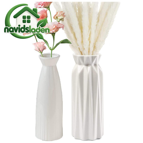 Vase porzellan 18cm weiß - vase,